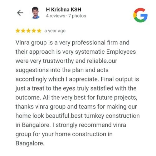 Vinra Construction Client Review 4